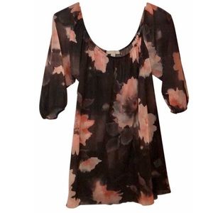 Floral sheer blouse